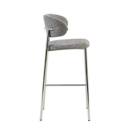 Banqueta Zuno Gris Oscuro Base Cromo