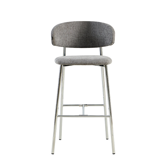 Banqueta Zuno Gris Oscuro Base Cromo