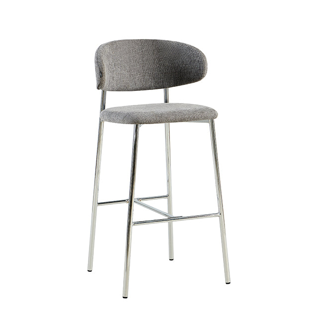 Banqueta Zuno Gris Oscuro Base Cromo