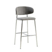 Banqueta Zuno Gris Oscuro Base Cromo