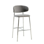 Banqueta Zuno Gris Oscuro Base Cromo