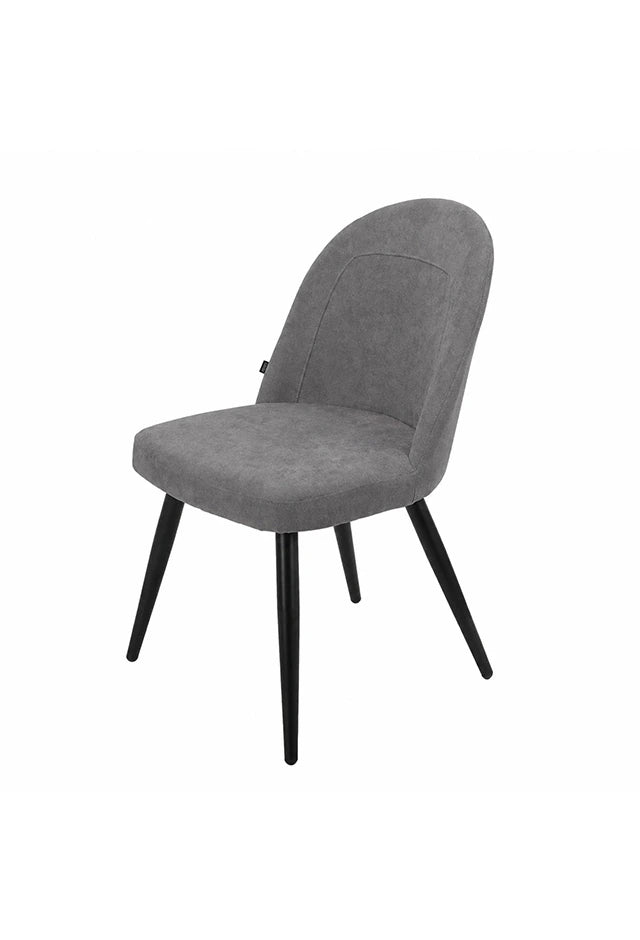 Silla Lara Gris Oscuro Base Negra
